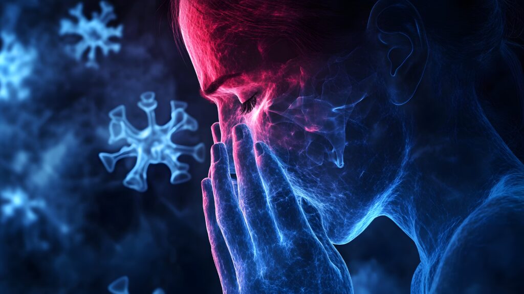 A person with a sinus infection experiencing pain - Dr. Leslie Koh