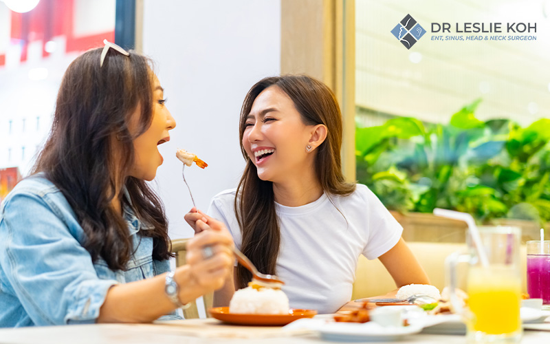 Diners enjoying a meal at a restaurant