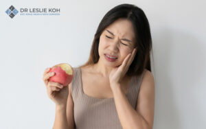 Salivary stones causing woman pain while eating