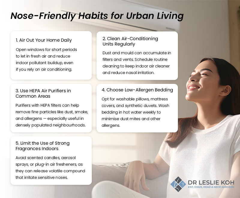 nose friendly habits for urban living infographic