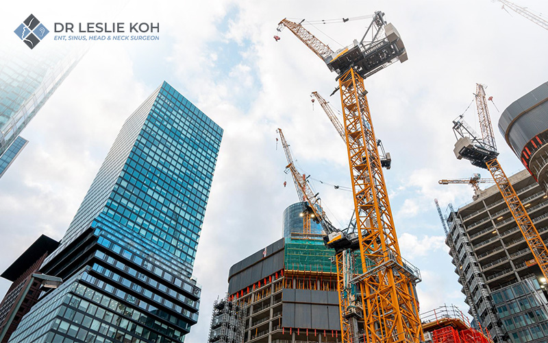 central avenue buildings and construction site